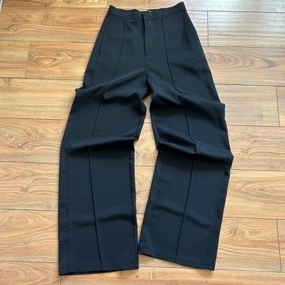 Edit by Nine High-Waisted Pintuck Wide Leg Trousers Sz S